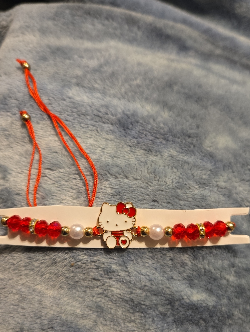 3/$10 Bundle Deal Hello Kitty Red and White Beaded Kids Bracelet